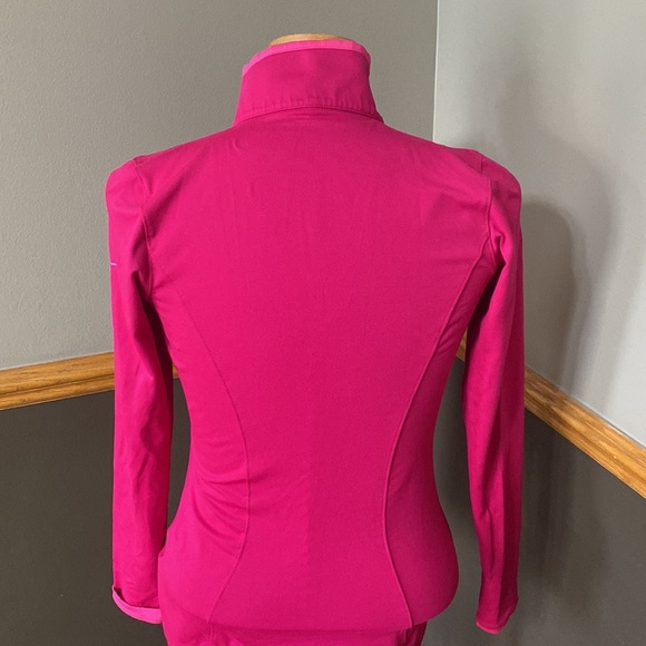 Nike golf performance 2 tone pink quarter zip long sleeve top size small - Picture 2 of 9